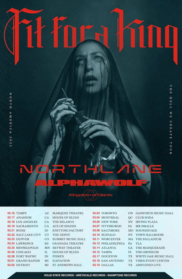 FIT FOR A KING Announces Winter 2023 Headline Tour Of North America; BLABBERMOUTH.NET Presale