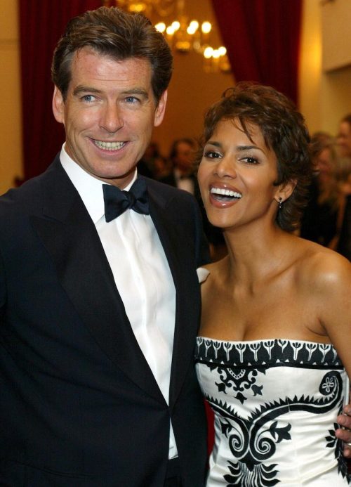 Pierce Brosnan and Halle Berry at the premiere of 