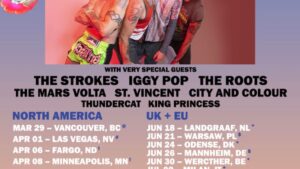 Red Hot Chili Peppers tickets tour poster artwork dates presale how to buy seats iggy pop the strokes roots 2023