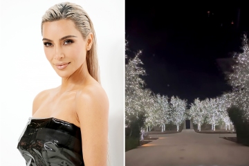 Kim shows off immaculate winter wonderland scene at her $60M mansion