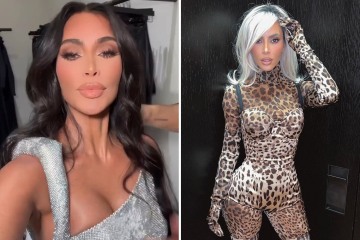 Kim shocks with dramatic hair transformation as she busts out of silver gown
