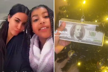 Kim slammed after North, 9, shows off Christmas tree decorated with 'dollar bills'