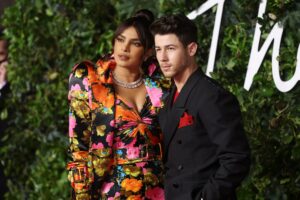 Priyanka Chopra and Nick Jonas at The Fashion Awards 2021