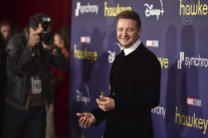 Jeremy Renner leaves hospital in time to watch his own show