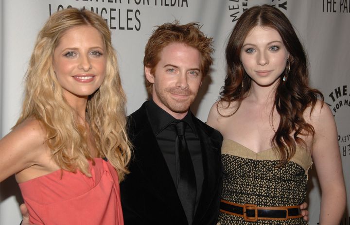 Gellar, Seth Green and Michelle Trachtenberg at a "Buffy the Vampire Slayer" reunion in 2008.