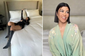 Kourtney shows off real thighs in tiniest black dress ever for new sultry snap
