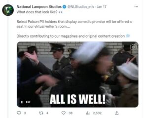 The National Lampoon ‘Poison Pill’ Is Another Cynical NFT Ploy