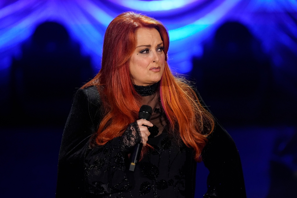 Wynonna Judd speaks during a tribute to her mother, country music star Naomi Judd, Sunday, May 15, 2022, in Nashville, Tenn. 
