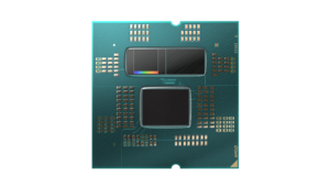 A render of AMD’s Ryzen 7000 X3D chips.