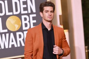 Andrew Garfield attends the 80th Annual Golden Globe Awards at The Beverly Hilton on January 10, 2023 in Beverly Hills, California. (Photo by Matt Winkelmeyer/FilmMagic)