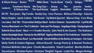 New Orleans Jazz Fest 2023 lineup poster