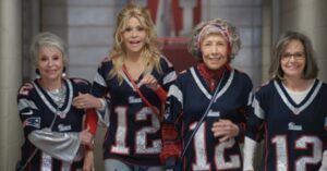 Rita Moreno, Jane Fonda, Lily Tomlin and Sally Field star in the film 80 for Brady, for which Dolly Parton, Cyndi Lauper, Gloria Estefan, Belinda Carlisle and Debbie Harry recorded Gonna Be You.