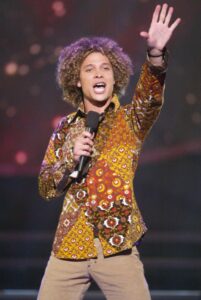 Justin Guarini at FOX TV's "American Idol", broadcast live from Television City in Los Angeles, Ca. Tuesday, July 16, 2002. Photo by Kevin Winter/ImageDirect/FOX*** Please Call For Usage ***
