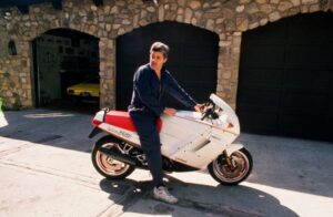 Jay Leno, seen here in 1989, has been a passionate car and motorcycle fanatic for decades.