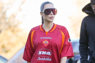 Kim Kardashian sends fans wild as she's spotted wearing retro Roma jersey in LA