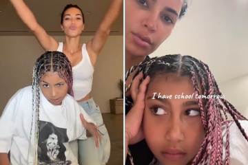 Kim Kardashian's daughter North shows off chaotic dance moves with mom