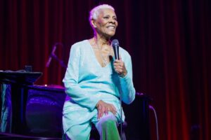 Dionne Warwick performs on stage during PNE Winter Fair at Pacific Coliseum on December 21, 2022 in Vancouver, British Columbia, Canada.