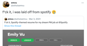 Spotify Emily Vu viral hire laid off