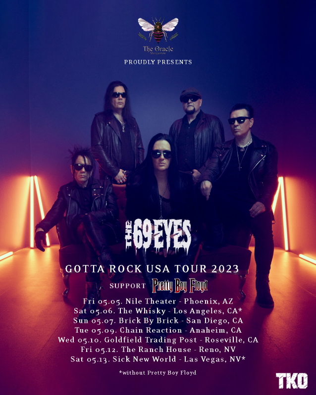 THE 69 EYES Announce May 2023 U.S. Tour Dates With PRETTY BOY FLOYD