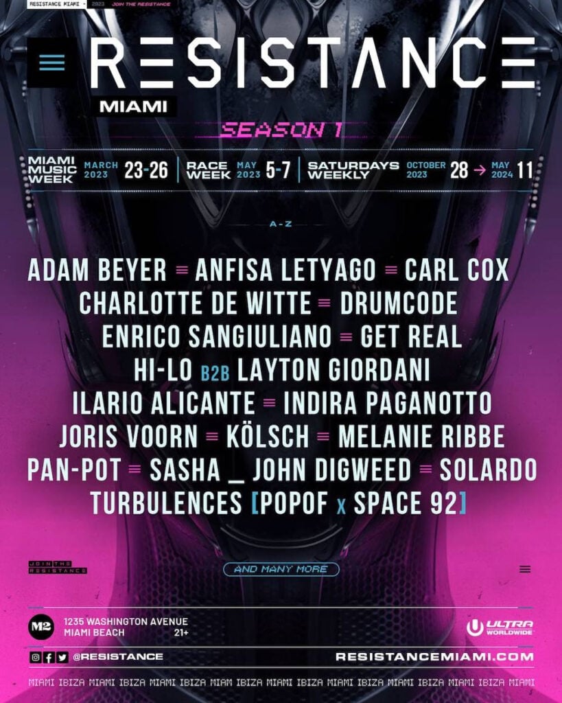 ULTRA's RESISTANCE debut U.S. club residency gets official lineup