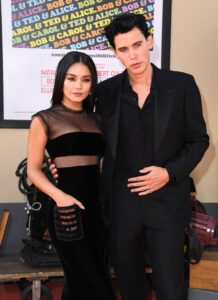 HOLLYWOOD, CALIFORNIA - JULY 22: Vanessa Hudgens and Austin Butler arrives at the Sony Pictures'