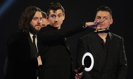 ‘Invoice me for the microphone’ … Arctic Monkeys at the 2014 Brit awards.