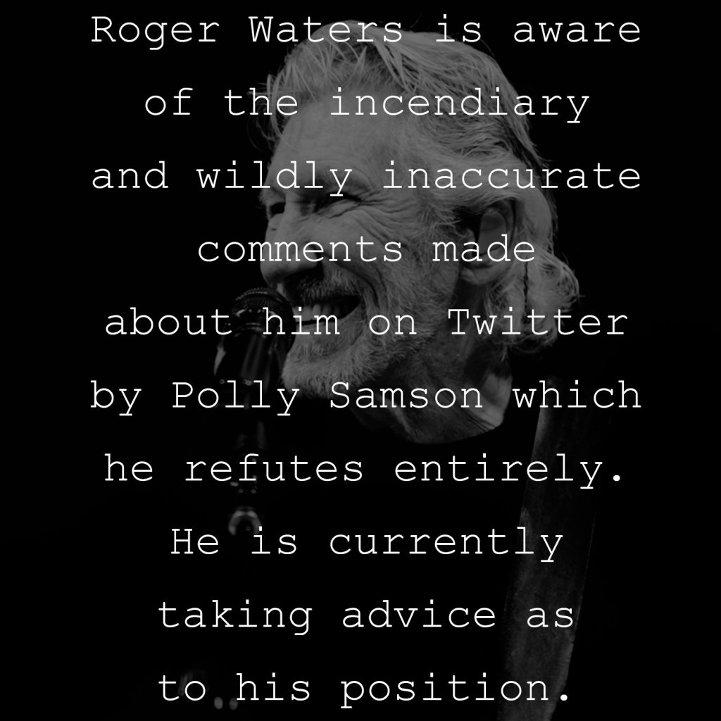 Waters issued a rebuttal to Samson's statement on Instagram.
