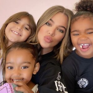 Khloe Kardashian shared snaps of her daughter and niece on Instagram