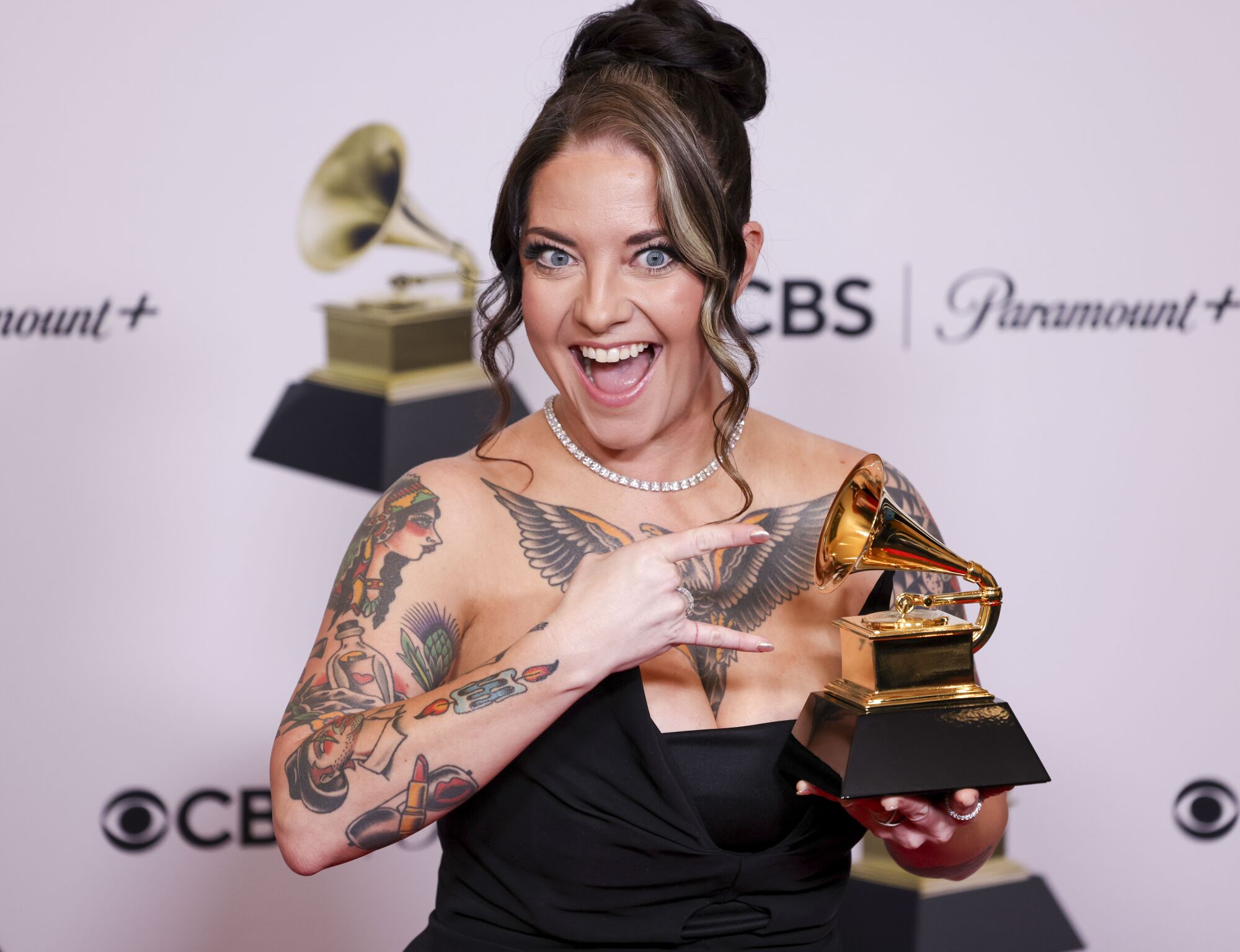 Ashley McBryde Winner at the 65th Grammy Awards held at the Crytpo.com Arena.