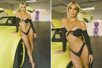 Kim Kardashian posts then deletes video showing off her underboob in tiny bikini