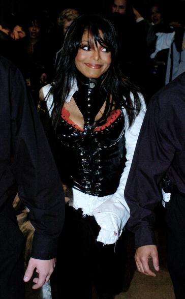 Janet Jackson performs during the halftime show at Super Bowl XXXVIII on February 1, 2004 in Houston, Texas.