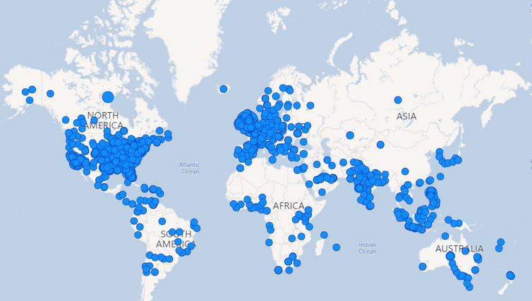 A world map shows the huge global interest in the hashtag #PaulFury