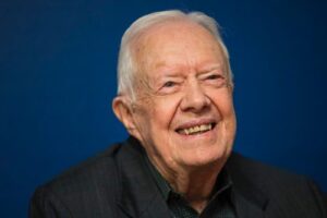 Jimmy Carter during a book signing in 2018