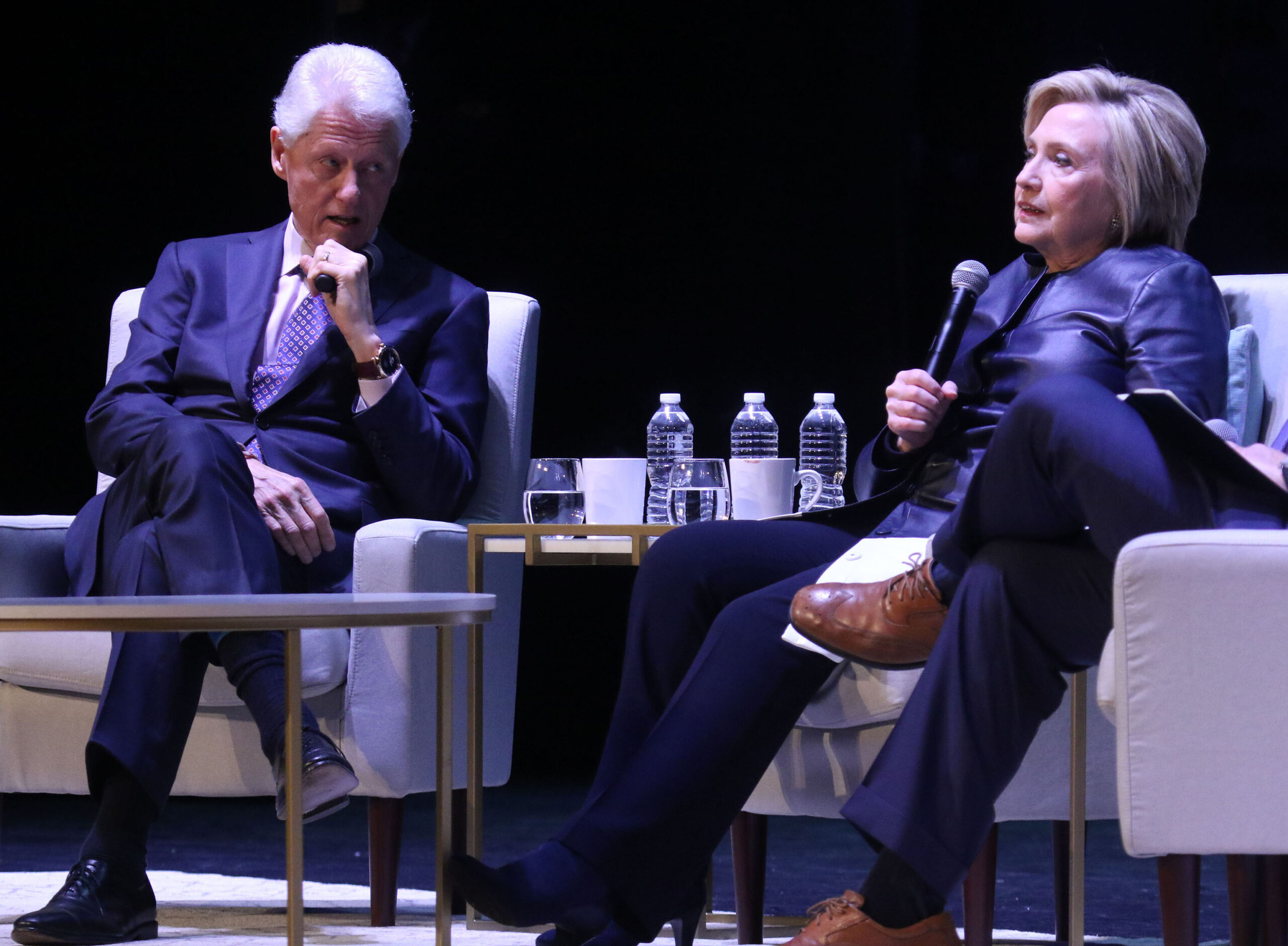 Hillary Clinton and Bill Clinton at An Evening with the Clintons at the Beacon Theatre