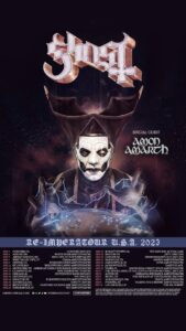 GHOST Announces Summer 2023 U.S. Tour With AMON AMARTH; BLABBERMOUTH.NET Presale
