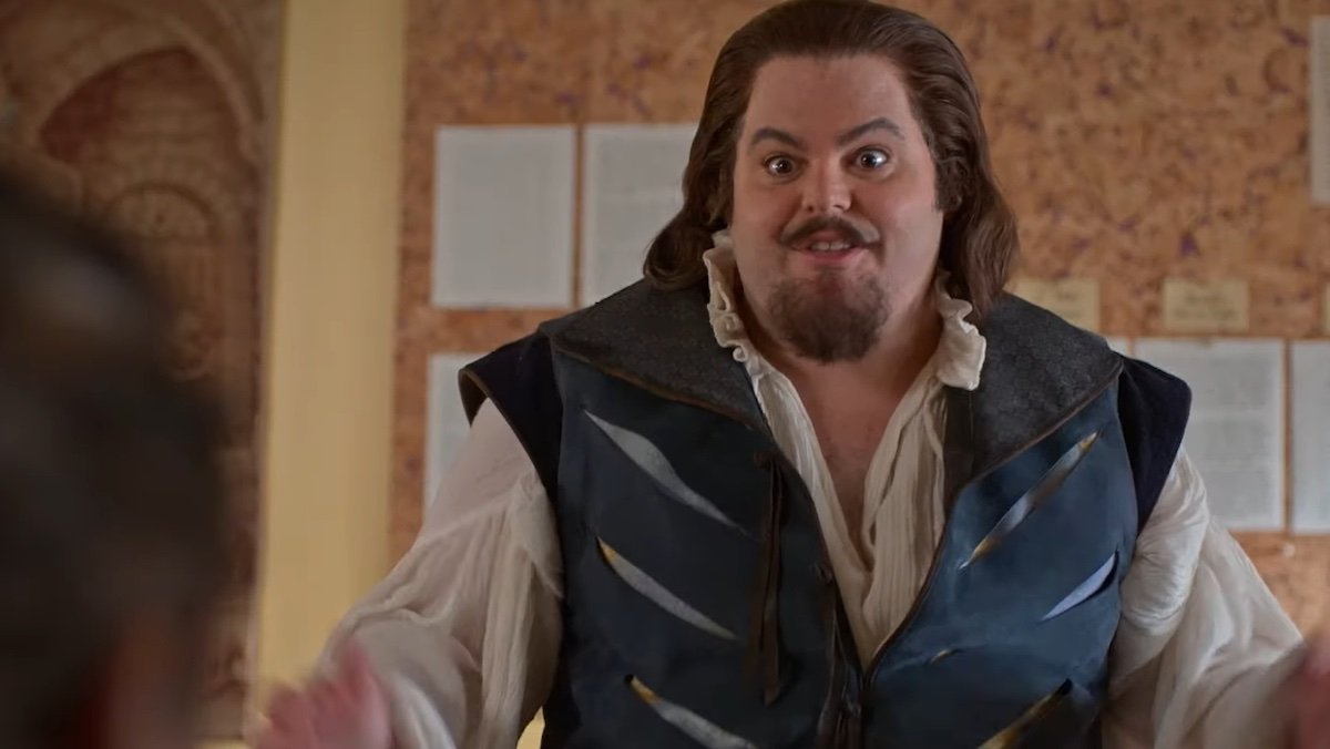 Josh Gad is animated playing William Shakespeare on History of the World Part 2