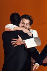 Harry Styles accepts the Album Of The Year award onstage during the 65th GRAMMY Awards at Crypto.com Arena on February 05, 2023