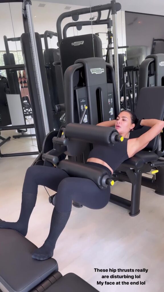 Kardashian fans have slammed Kim for her 'terrible form' during a recent workout