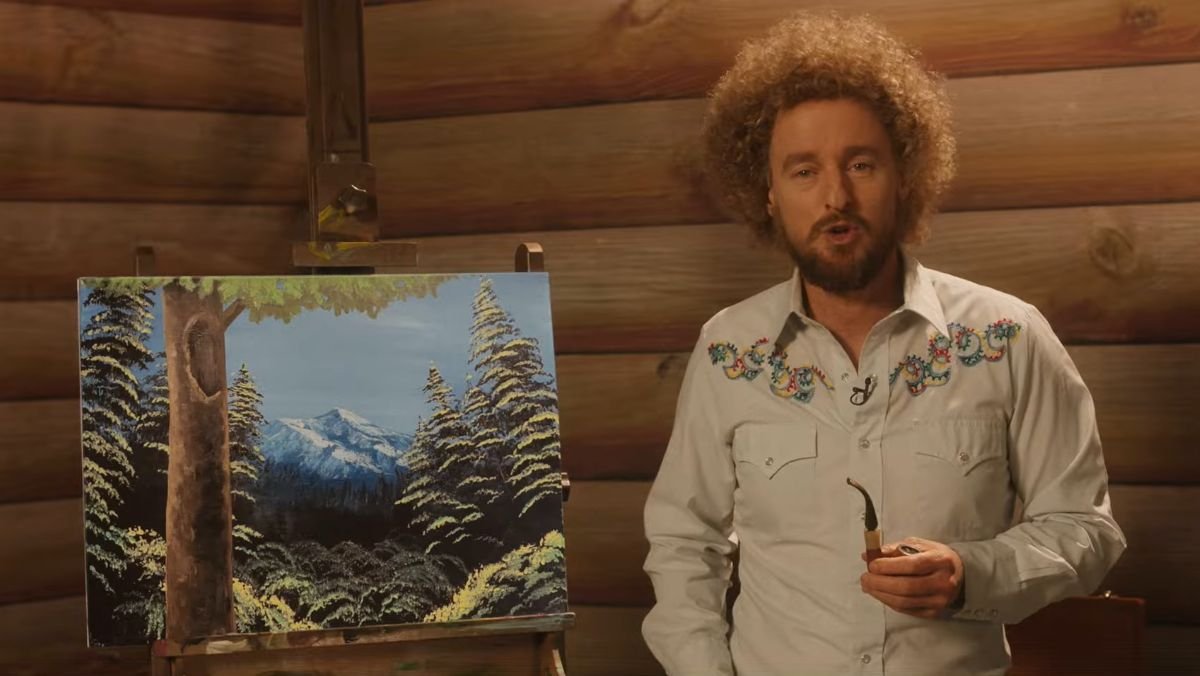 Owen Wilson brings Bob Ross painter to life in Paint teaser trailer