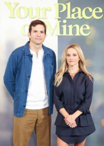 Kutcher and Witherspoon attend a premiere for Netflix's "Your Place or Mine" on Jan. 30.