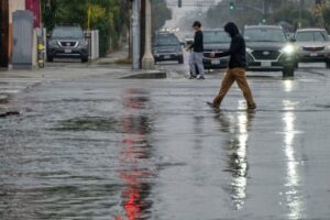 Record-breaking rainfall … the recent storms have not alleviated LA’s water shortage.
