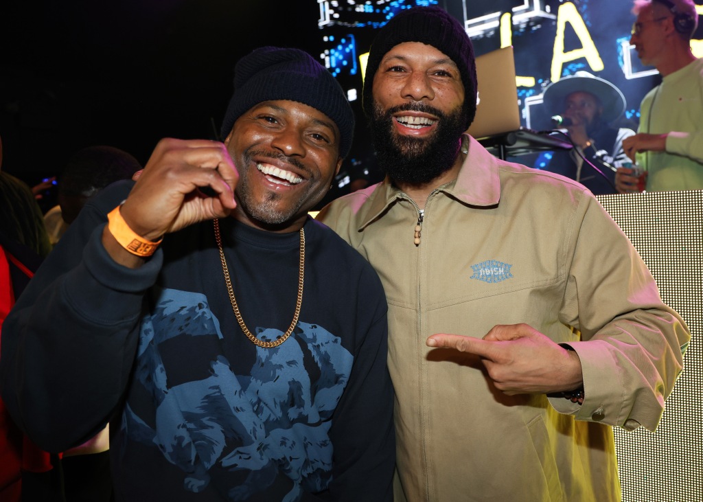 Common (right) and director Coodie Simmons celebrated De La Soul at Webster Hall.