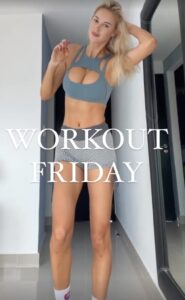 Veronika Rajek treated fans to her Friday workout