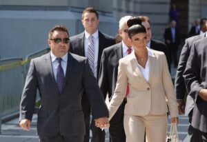 Joe and Teresa Giudice outside of court in Newark, New Jersey in 2013