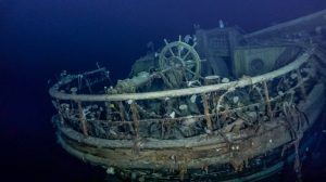 The wreck of Endurance on the bottom of the Weddell Sea.