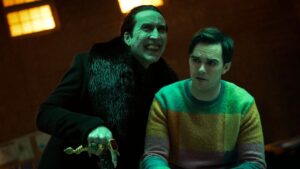 Nicolas Cage as Dracula with Renfield from trailer