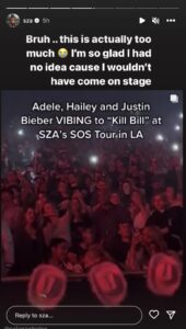 SZA Sos tour screenshot