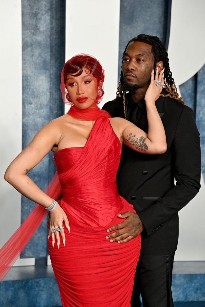 Cardi B and Offset at the Vanity Fair Oscar Party on March 12 in Beverly Hills, California.