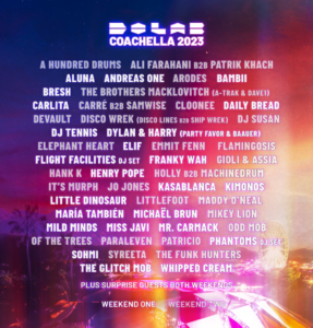 Do Lab drops Coachella lineup: Dylan & Harry (Party Favor b2b Baauer), The Glitch Mob, & more