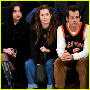 Dua Lipa Sits Courtside with Mark Ronson & Wife Grace Gummer at Knicks Game